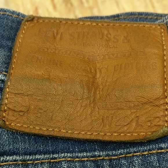 Levi's 511 Premium Denim Blue Jeans Big E Leather Patch 27" Waist 29" Inseam - Picture 5 of 8